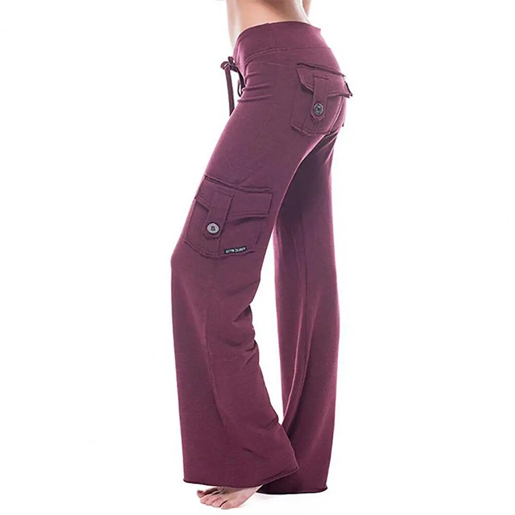 Cargo Thick Elastic Wide Leg & Straight Sweatpants