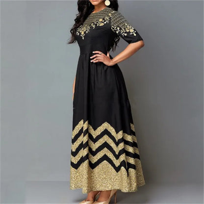 Loose Boho Vintage Elegant Plus Sizes Maxi Dresses