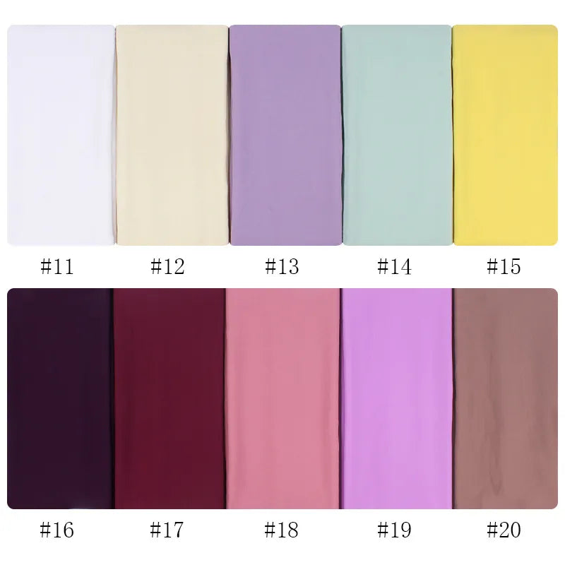 Chiffon Hijab Classic Solid 20+ colors