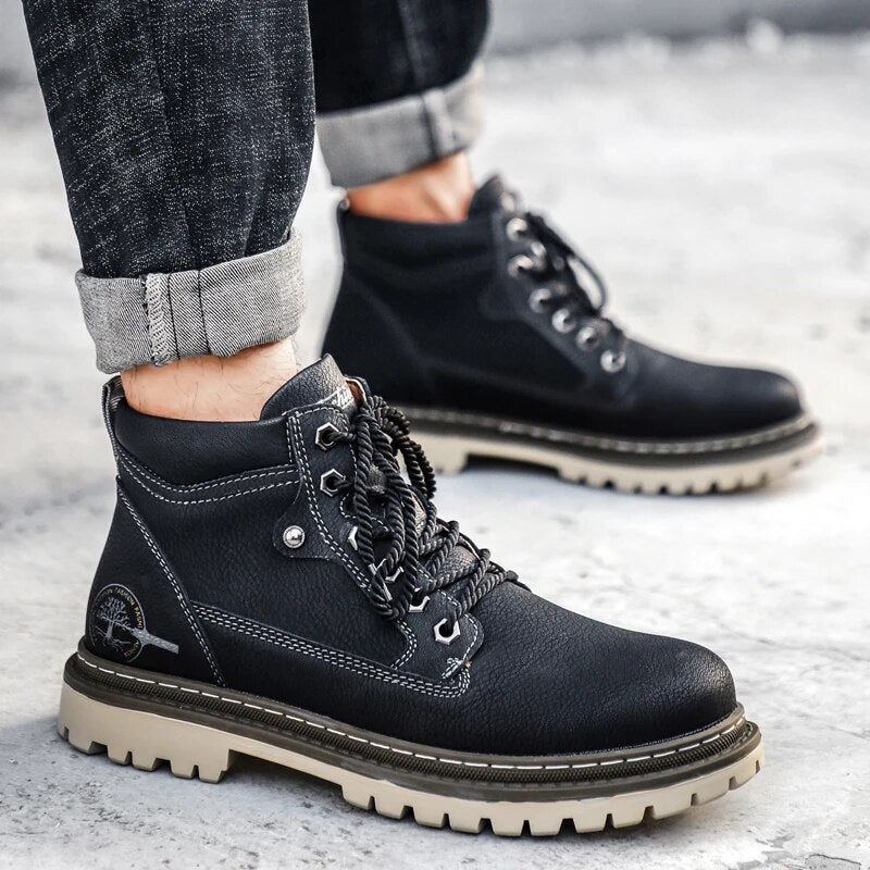 Warm Winter Waterproof Short Ankle Boots For Men