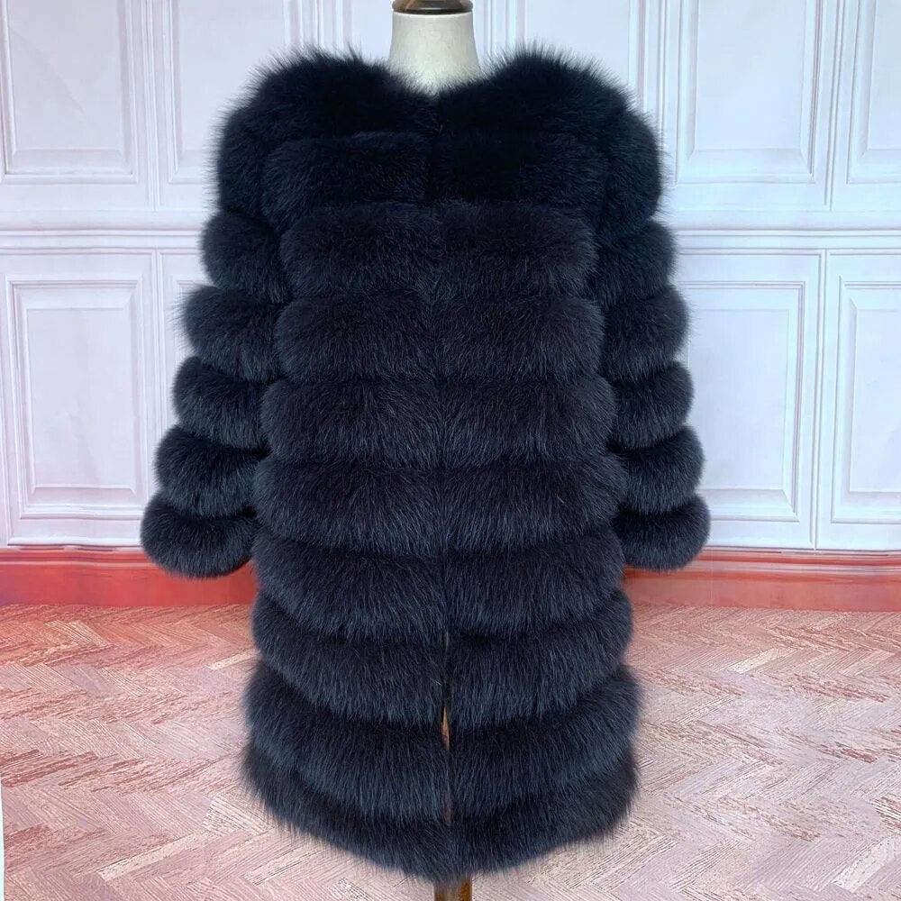 Fox fur down coat high quality