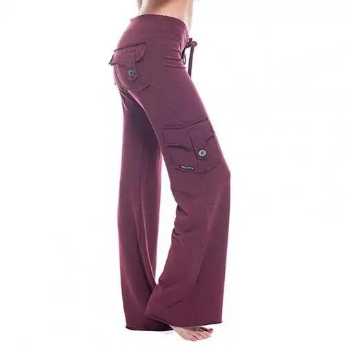 Cargo Thick Elastic Wide Leg & Straight Sweatpants