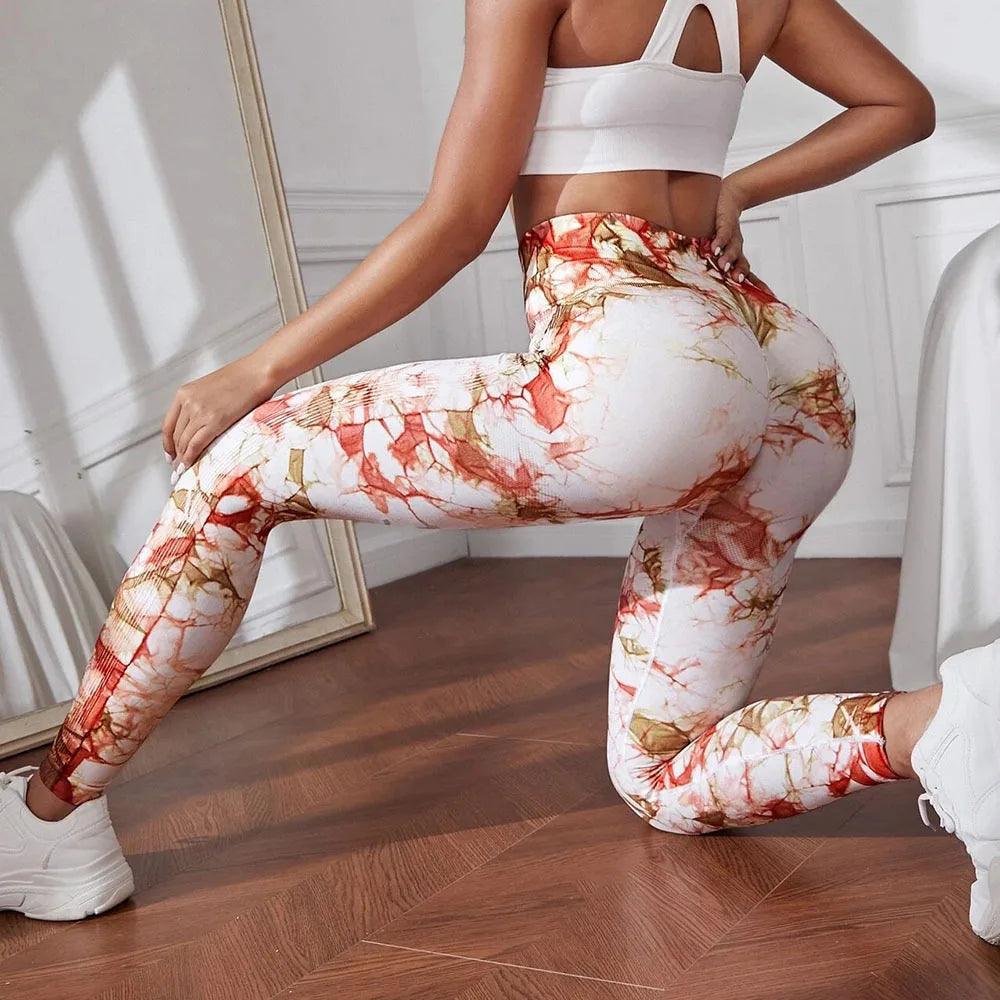 New Design, Tie-Dyed Yoga Leggings: High Waist, Gym, Running sports wear