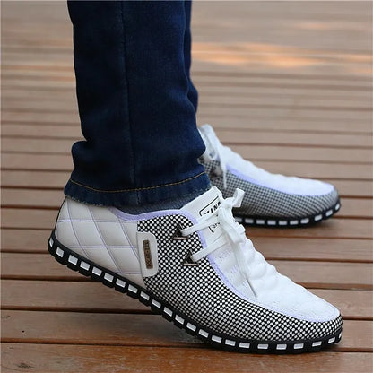 Men Leather Casual Breathable Light Shoes