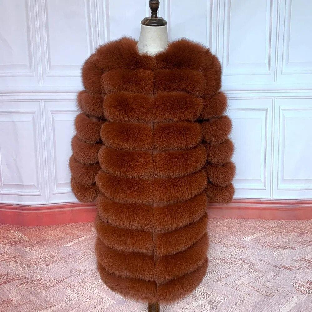 Fox fur down coat high quality