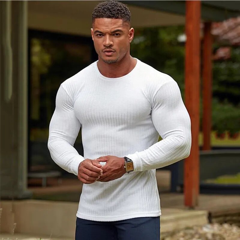 Men Thin Long Sleeve Body Casual Slim Fit Sweaters