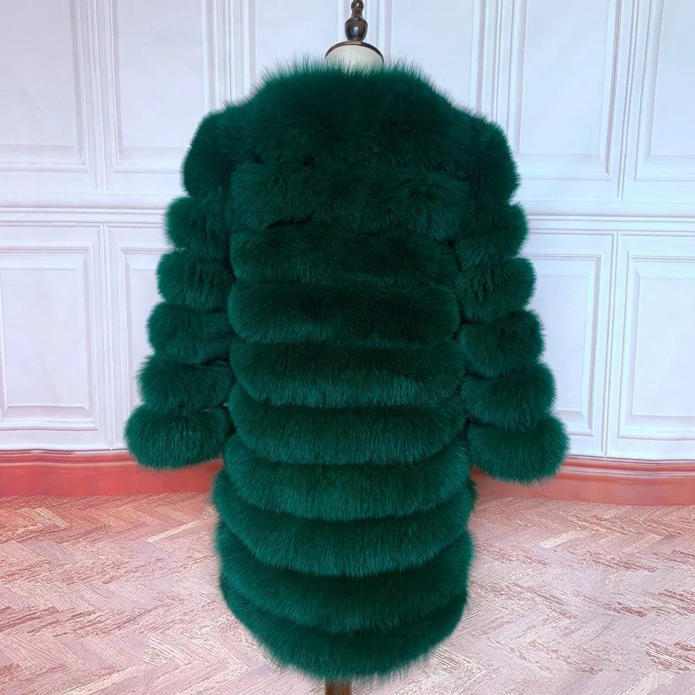 Fox fur down coat high quality