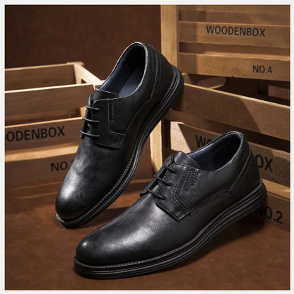 Leather Casual Lace-up Dressy shoes For Men