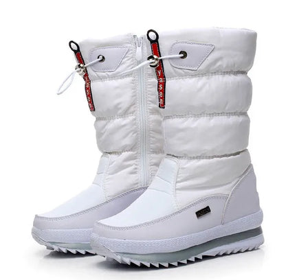 Women Snow Boots Platform Winter Boots Thick Plush Waterproof Non-slip Warm