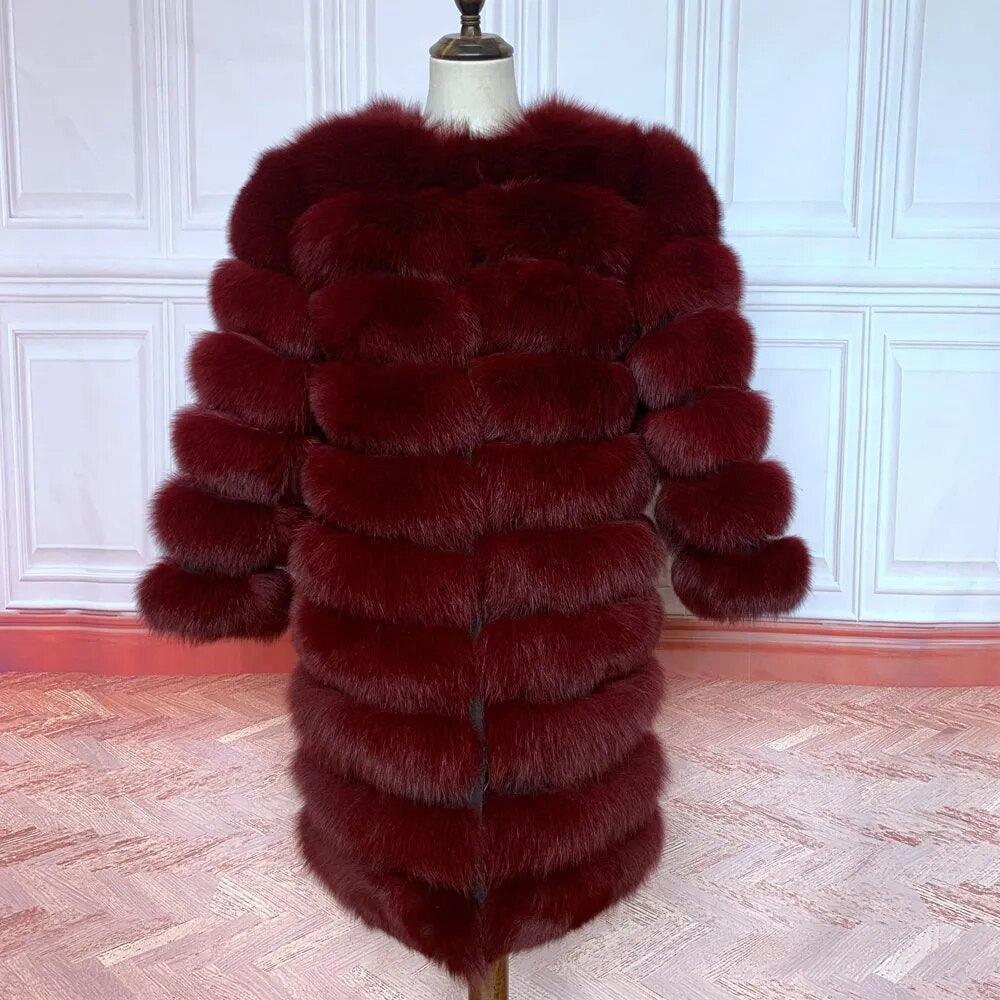 Fox fur down coat high quality