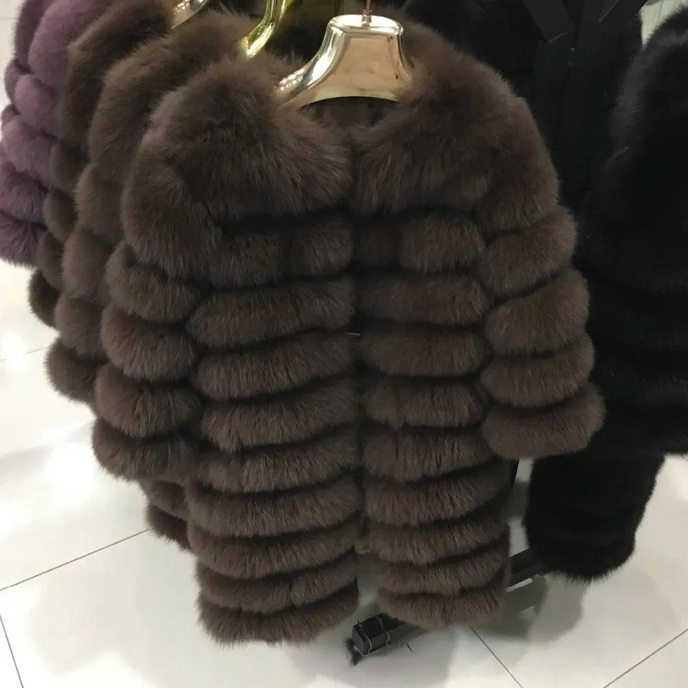 Fox fur down coat high quality