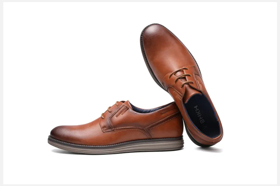 Leather Casual Lace-up Dressy shoes For Men