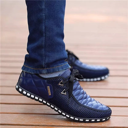 Men Leather Casual Breathable Light Shoes