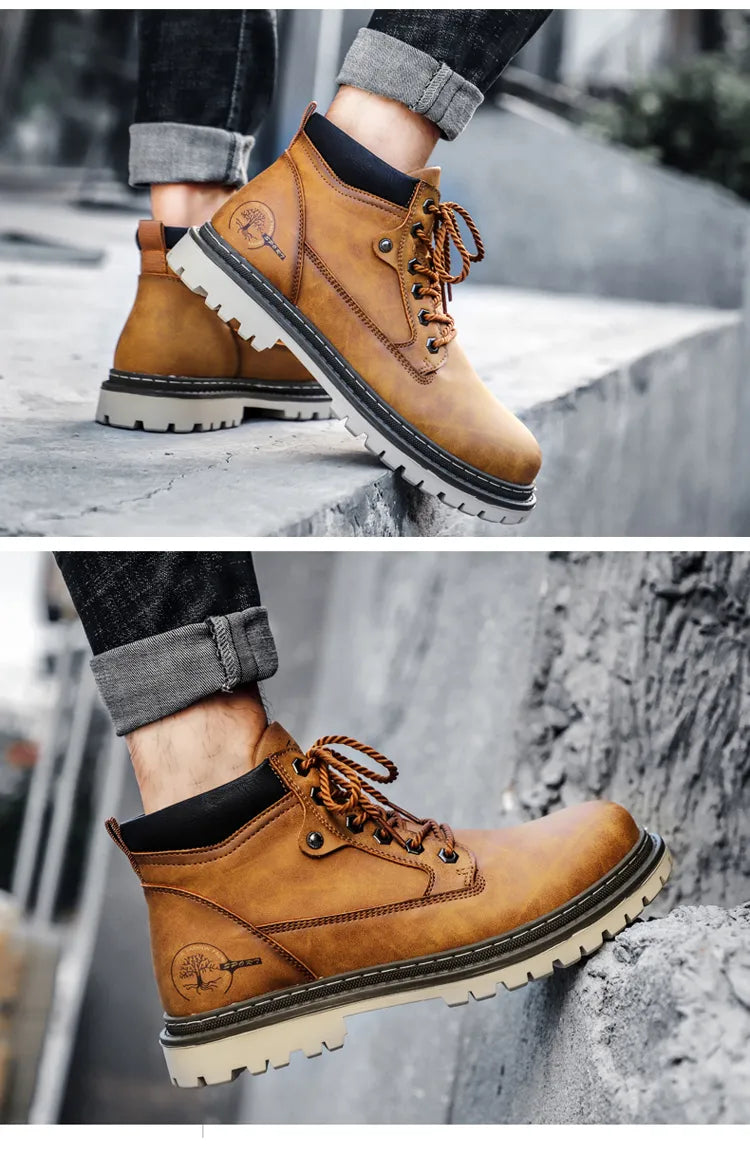 Warm Winter Waterproof Short Ankle Boots For Men