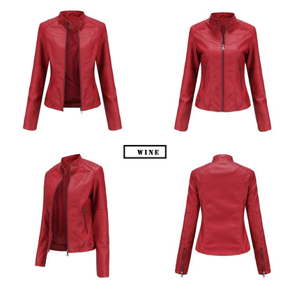 Biker Style Faux Leather Jacket