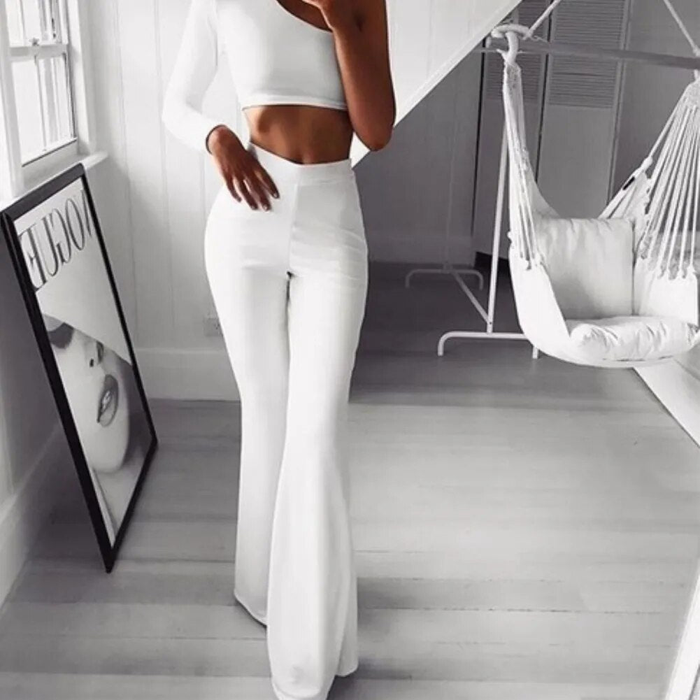 Elegant Palazzo Wide Legs High Waist Pants