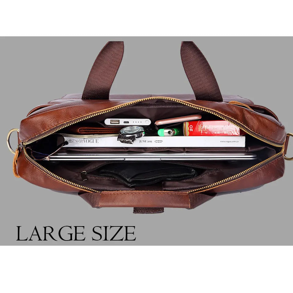 Business Genuine Leather Laptop Bag