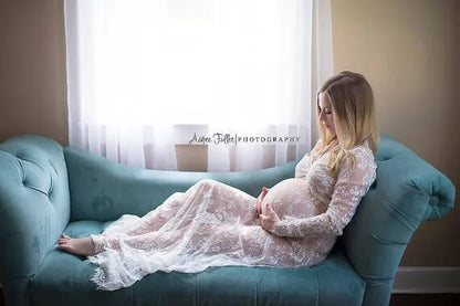 Maternity Maxi Gown Lace Dress