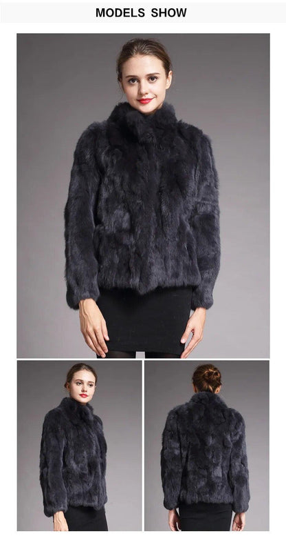 Natural Rabbit Fur Coat