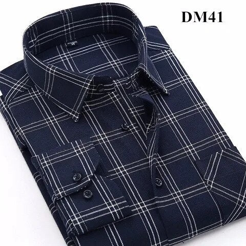 Men's Winter Flannel Checkered Shirts Long Sleeve