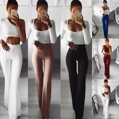 Elegant Palazzo Wide Legs High Waist Pants