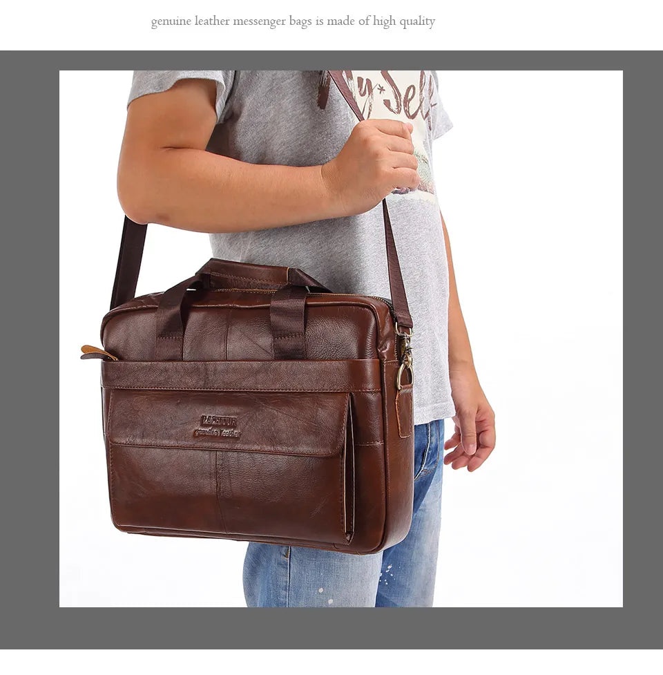 Business Genuine Leather Laptop Bag