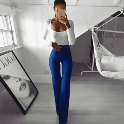 Elegant Palazzo Wide Legs High Waist Pants