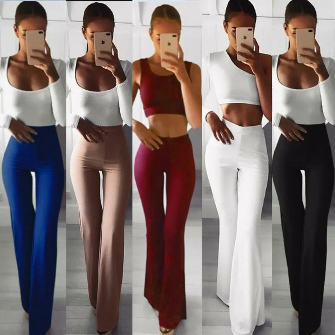 Elegant Palazzo Wide Legs High Waist Pants