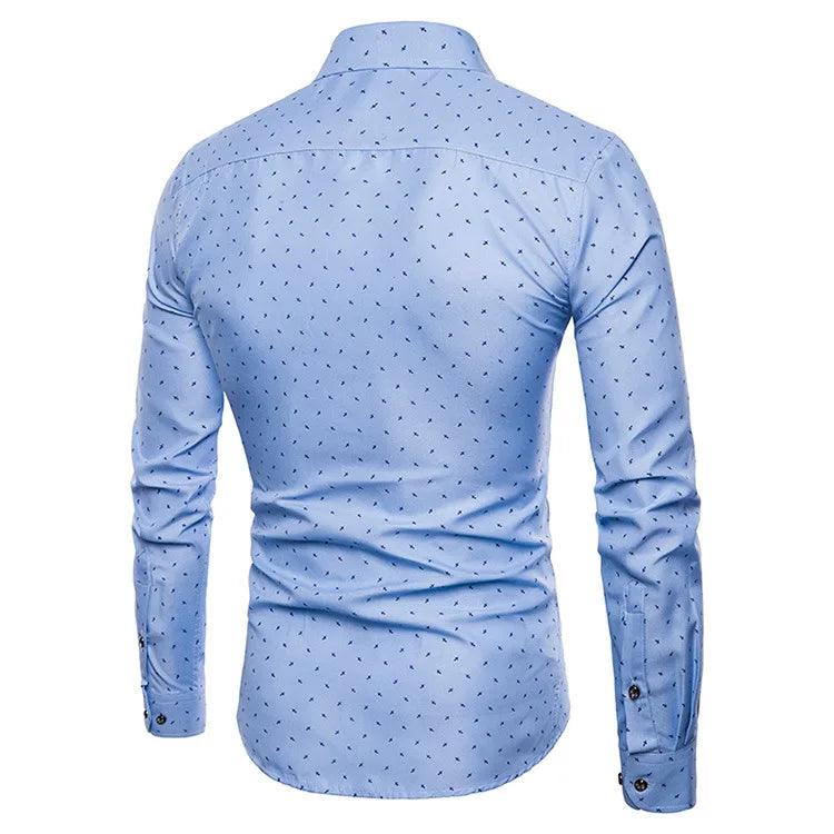 Men's Long Sleeve Formal Casual Slim Fit Dressy Shirts