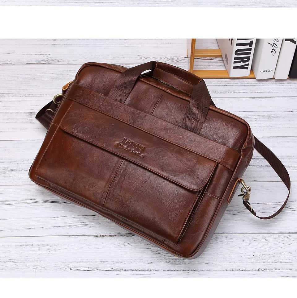 Business Genuine Leather Laptop Bag