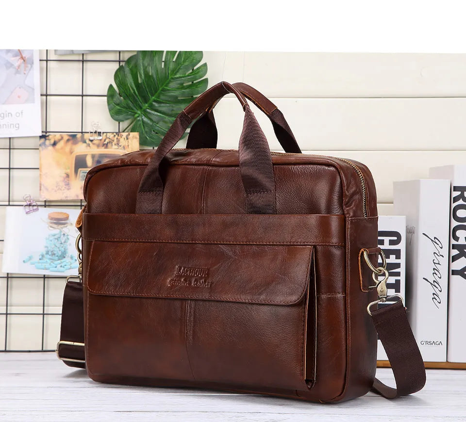 Business Genuine Leather Laptop Bag