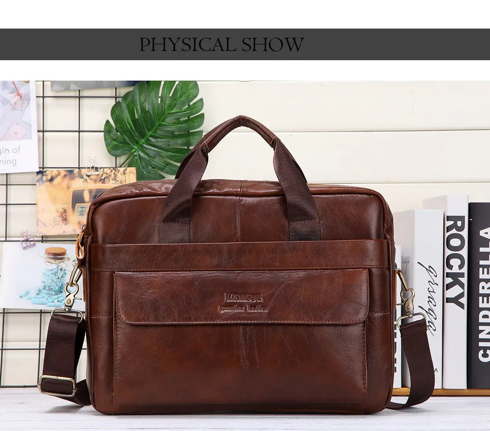 Business Genuine Leather Laptop Bag