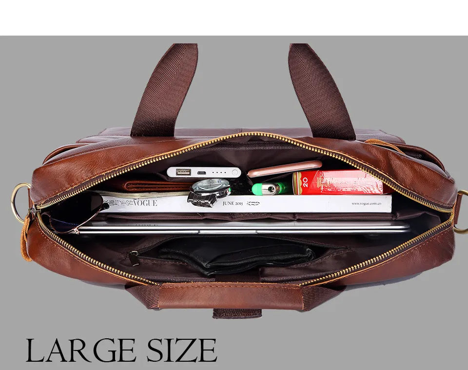 Business Genuine Leather Laptop Bag