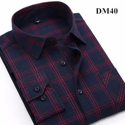 Men's Winter Flannel Checkered Shirts Long Sleeve