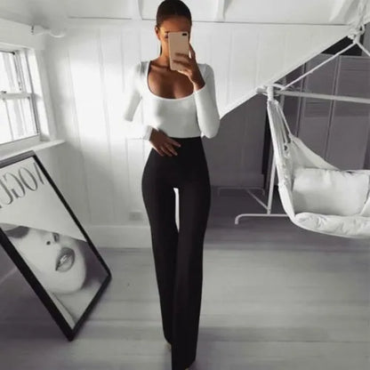 Elegant Palazzo Wide Legs High Waist Pants