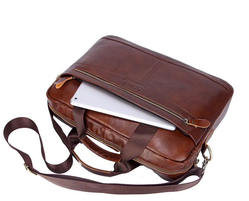 Business Genuine Leather Laptop Bag