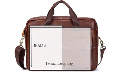 Business Genuine Leather Laptop Bag