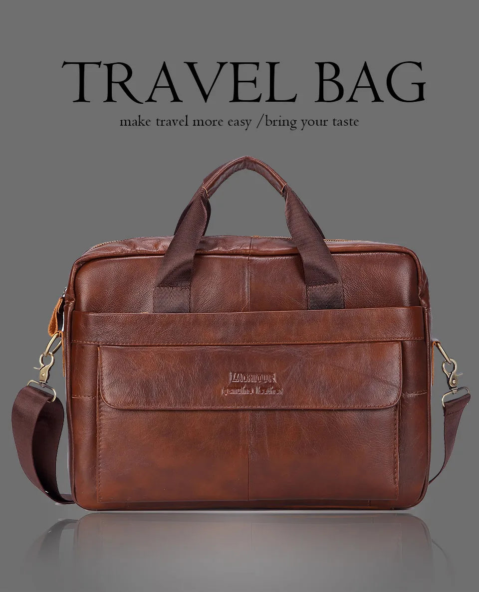 Business Genuine Leather Laptop Bag