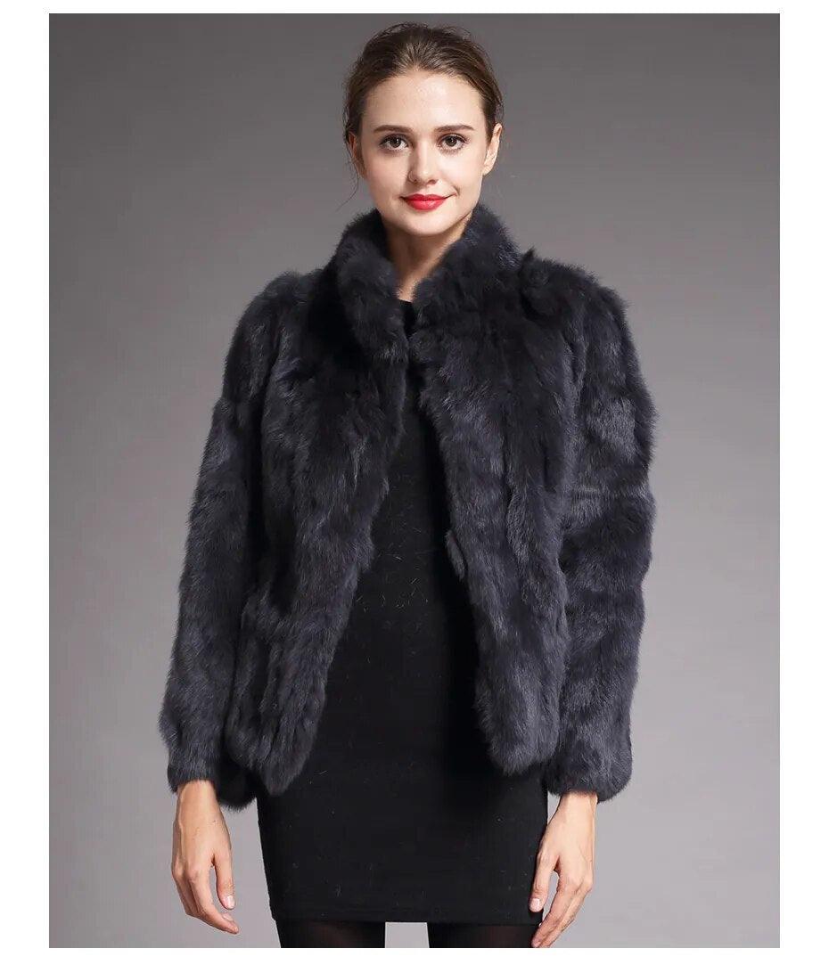 Natural Rabbit Fur Coat