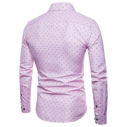 Men's Long Sleeve Formal Casual Slim Fit Dressy Shirts