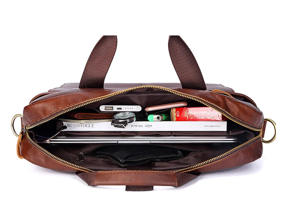 Business Genuine Leather Laptop Bag