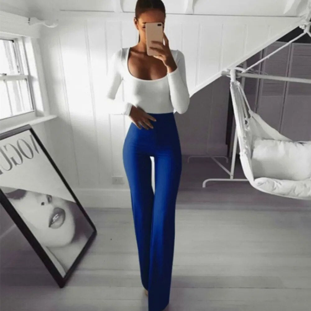 Elegant Palazzo Wide Legs High Waist Pants