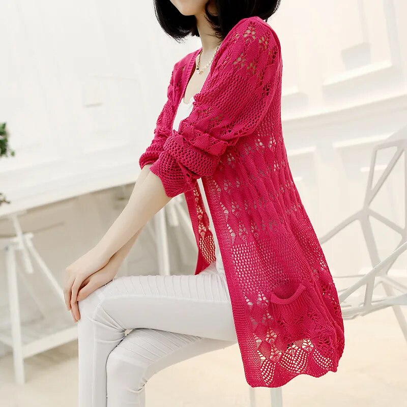 Knitted Cardigan Long Sleeve Sweater