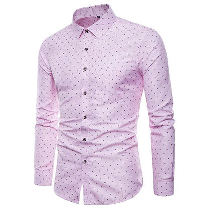 Men's Long Sleeve Formal Casual Slim Fit Dressy Shirts