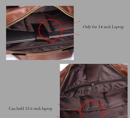 Business Genuine Leather Laptop Bag