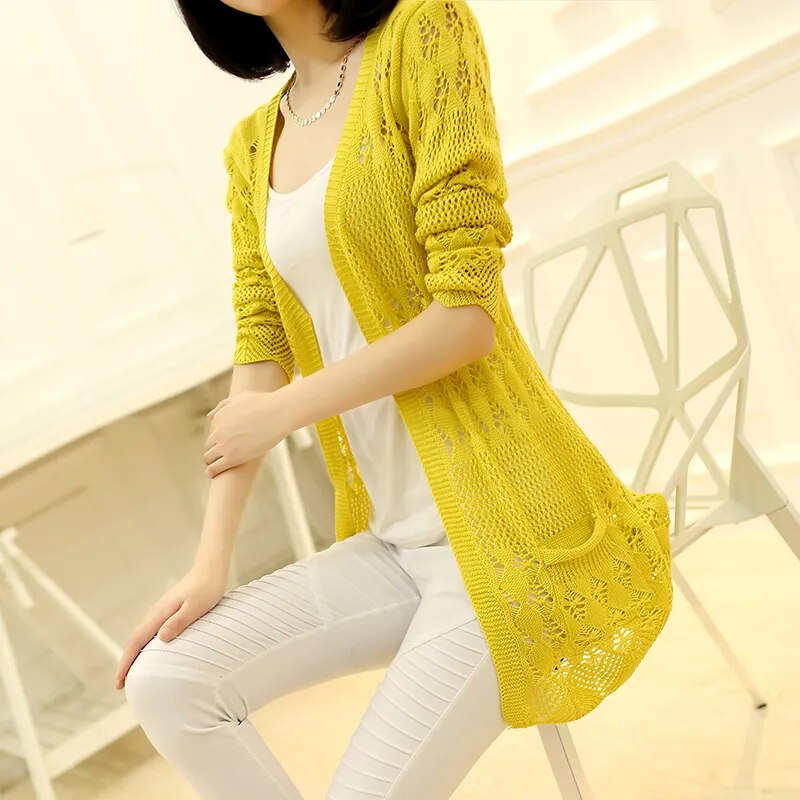 Knitted Cardigan Long Sleeve Sweater