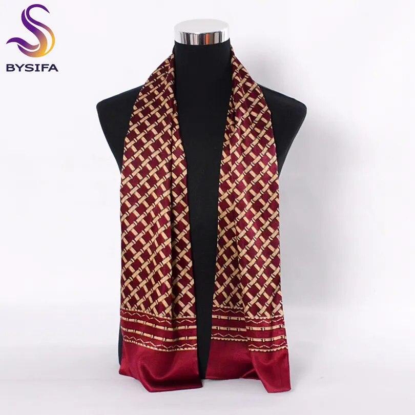 Men Silk Scarves Long 160*26cm