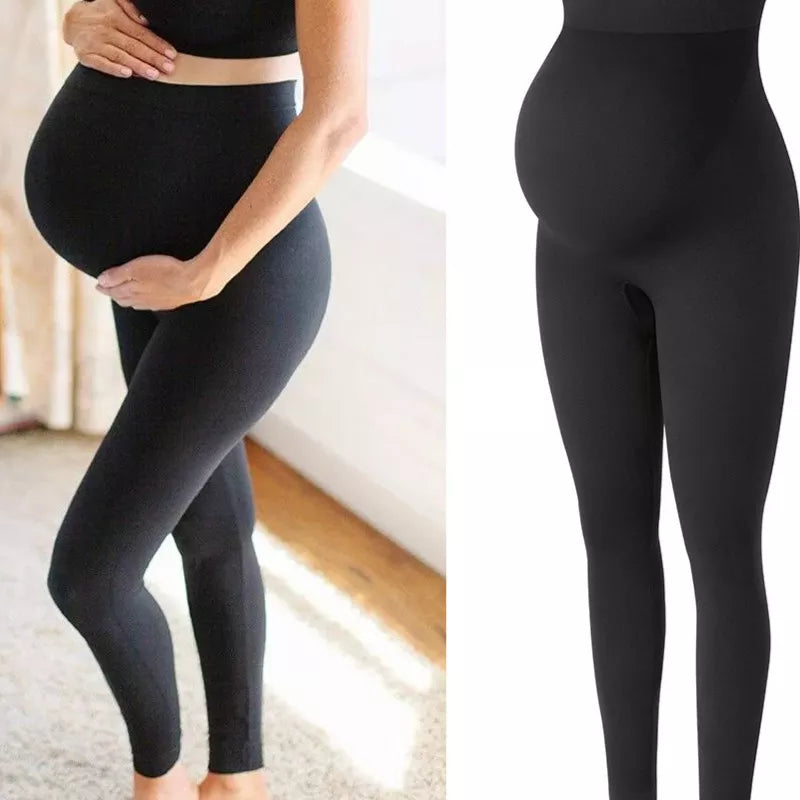 High Waist pregnancy Leggings Skinny Maternity pants Belly Support Knitted Leggins