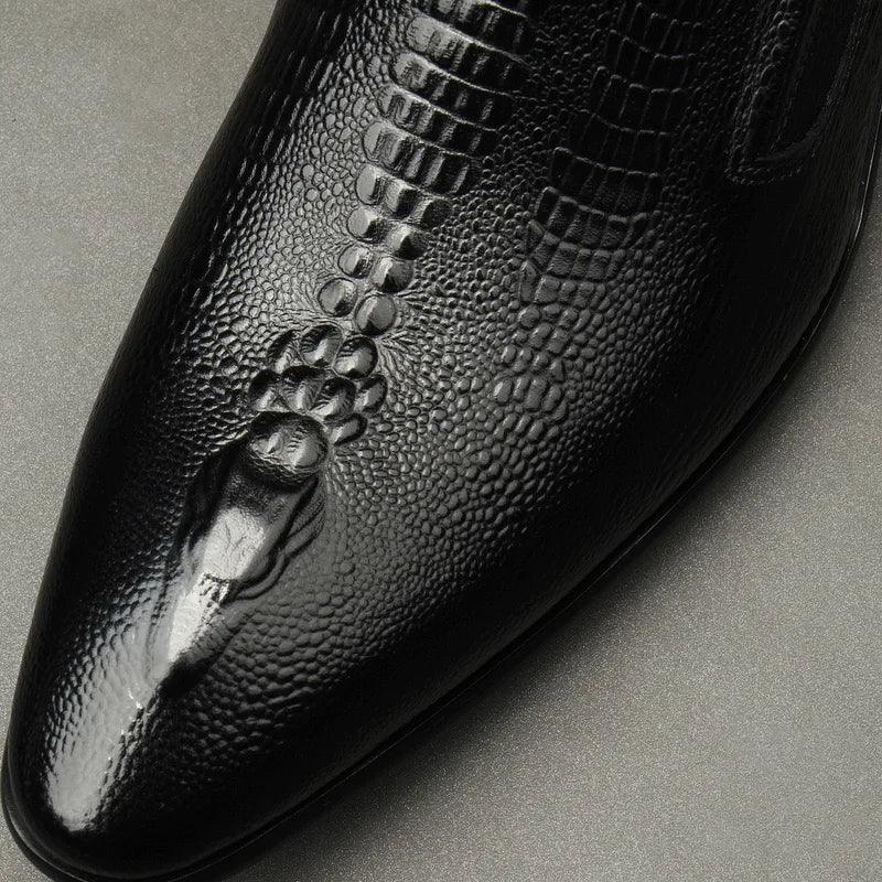 Authentic British Style: Genuine Leather Men's Dressy Formal Shoes