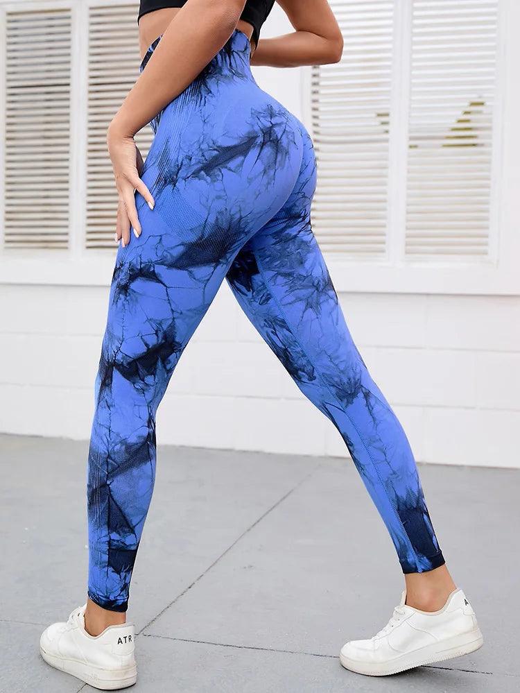 New Design, Tie-Dyed Yoga Leggings: High Waist, Gym, Running sports wear